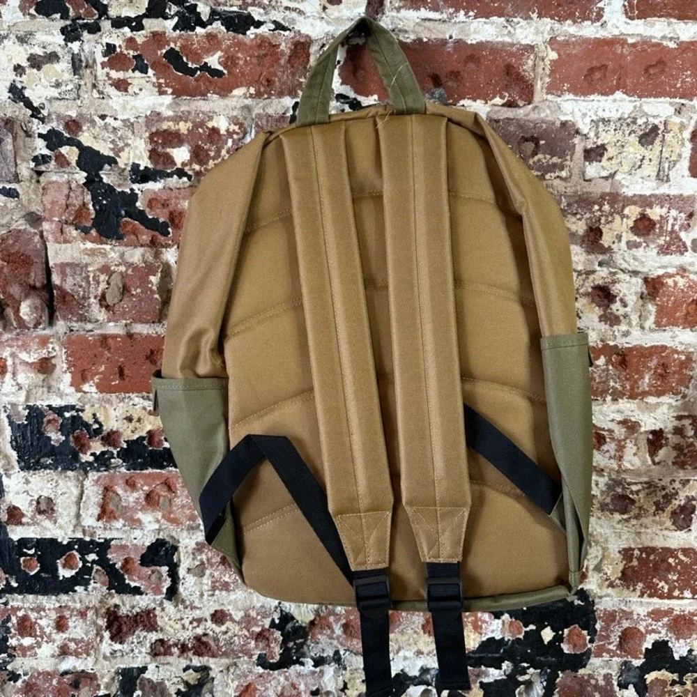 Realtree Laptop Backpack Two Tone Tan Olive Green Padded Tech Bag NWT